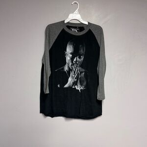 2PAC Black and Gray Men's Shirt size Large L 2 Pac